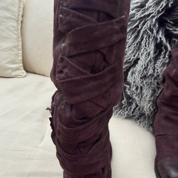 AS98 eggplant lace-back SUEDE boots! - Picture 4 of 6